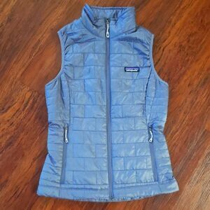 Patagonia Women's Nano Vest Blue Chic Athleisure Outdoor Cozy Quilted Size XS